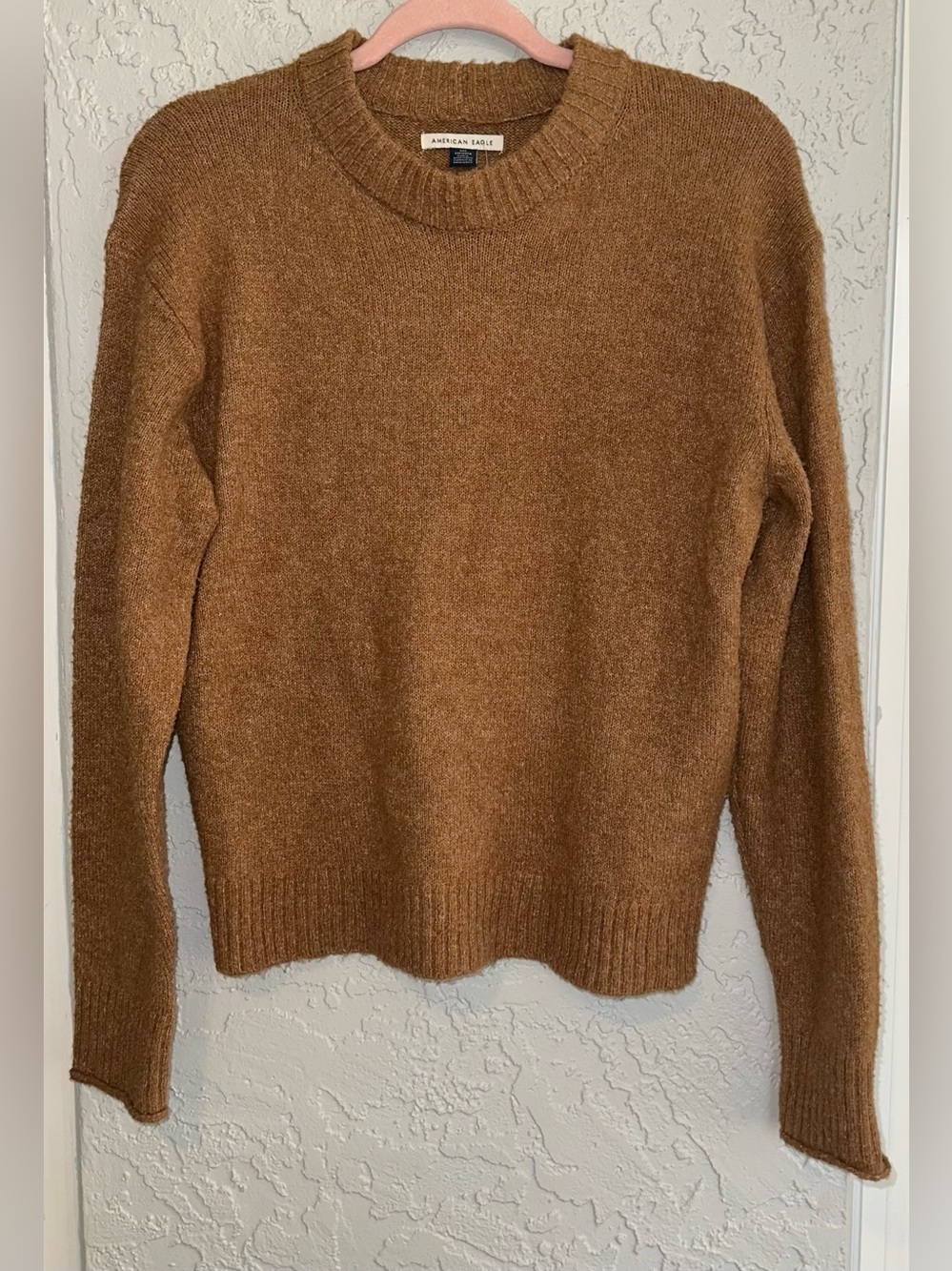 American Eagle Outfitters Women's Crewneck Sweater - Camel Brown
